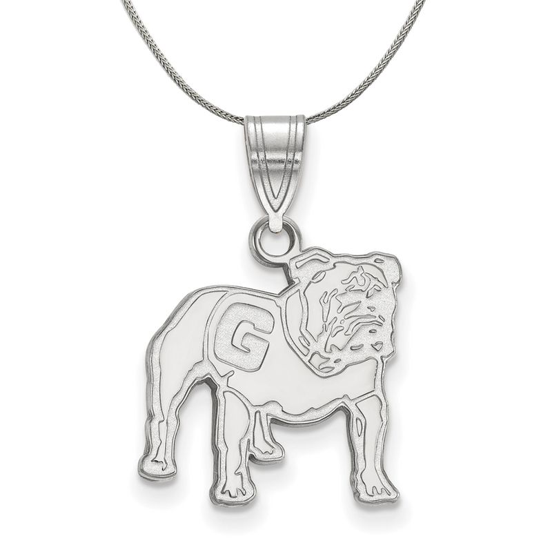 Sterling Silver U Of Georgia Medium Necklace - 20 Inch